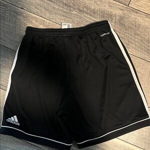 Adidas Women’s medium Black Athletic Shorts with White Accents